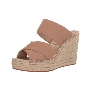KENNETH COLE Womens Beige 1" Platform Olivia Wedge Shoes 8.5 M